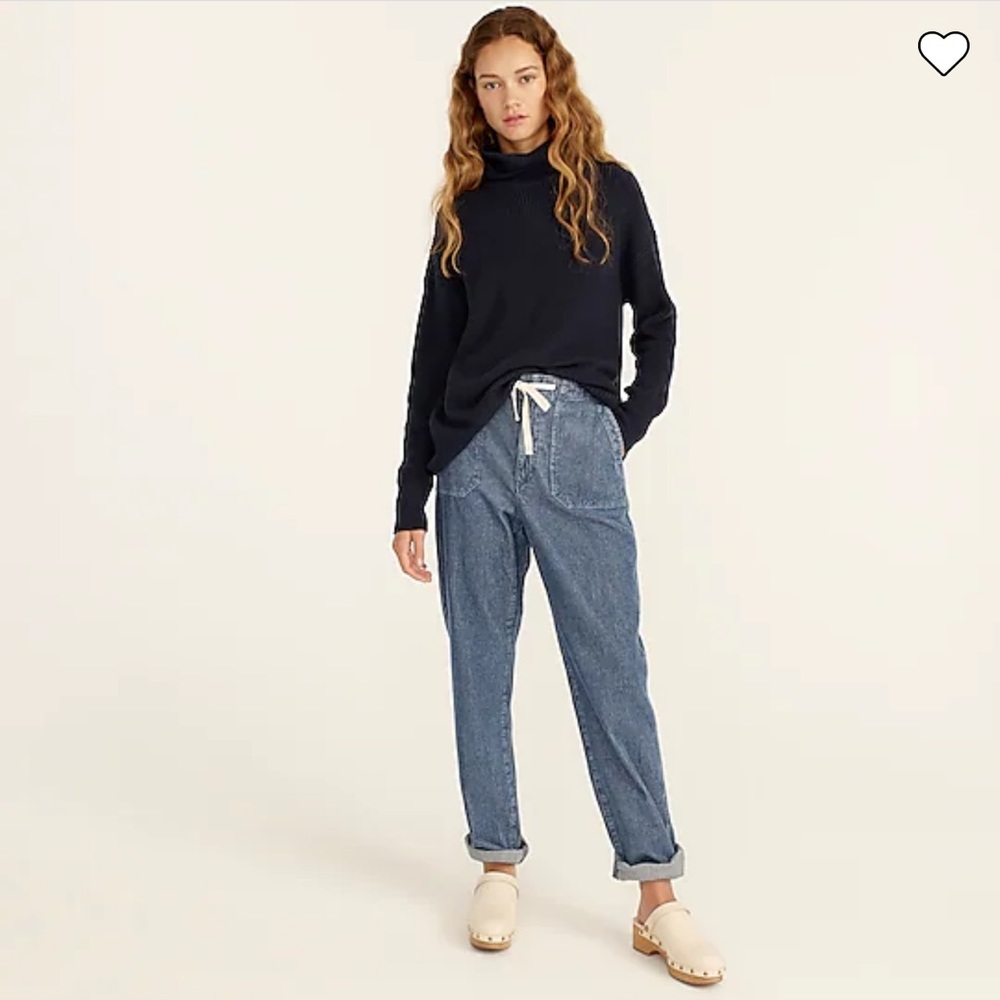 J. Crew Tie-Waist Camp Pant in Indigo-Dyed Corduroy NWT!!
